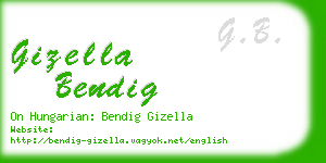 gizella bendig business card